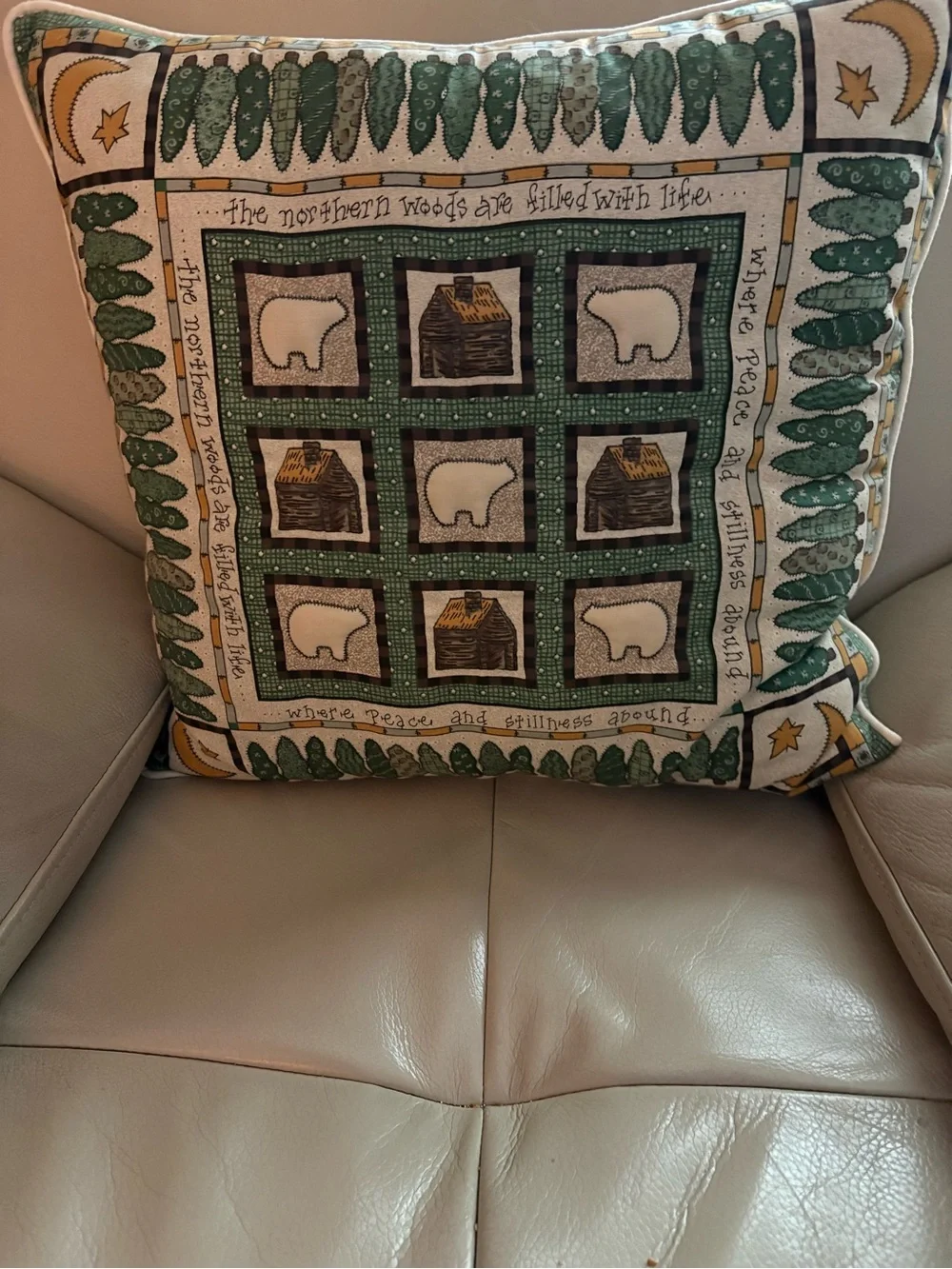 Cabin Sweet Cabin Decorative Throw Pillows - 15” square.
